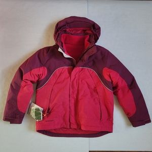 NWT! Lands' End Kids Winter/Snow 3 in 1 Jacket with Hood Size 10/12